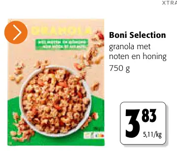 Promotie: granola met noten en honing