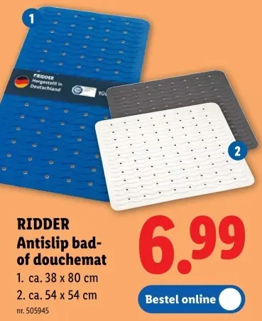 Promotie: Antislip bad- of douchemat