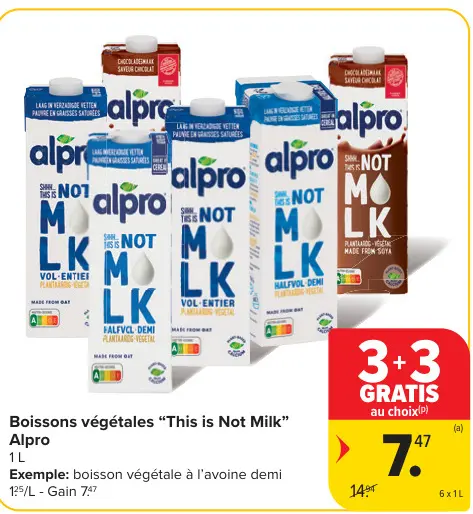 Offre: Boissons végétales "This is Not Milk"