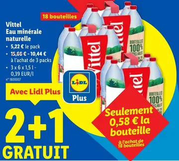 Offre: Vittel Eau minérale naturelle