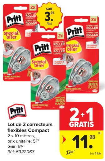 Offre: Lot de 2 correcteurs flexibles Compact
