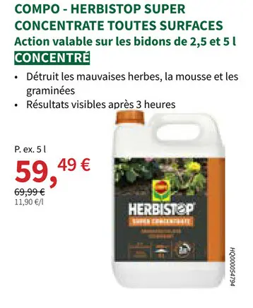 Offre: Herbistop super concentrate toutes surfaces