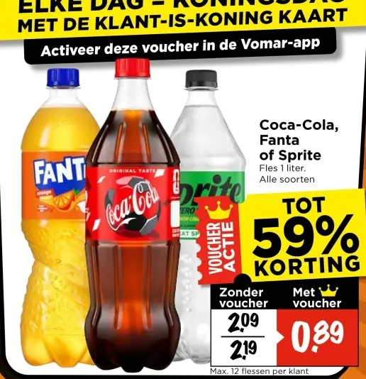 Aanbieding: Coca-Cola, Fanta of Sprite