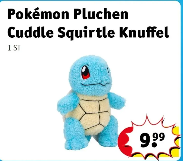 Aanbieding: Pokémon Pluchen Cuddle Squirtle Knuffel
