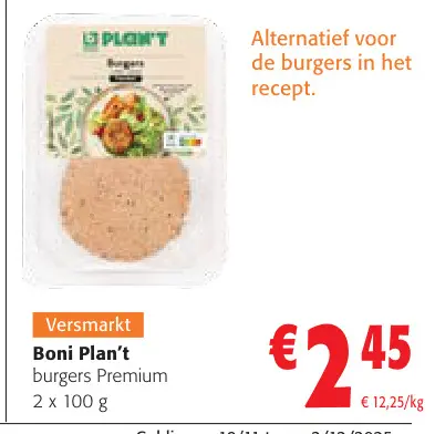 Promotie: burgers Premium