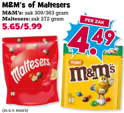 Aanbieding: M&M's of Maltesers
