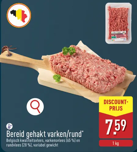 Promotie: Bereid gehakt varken/rund