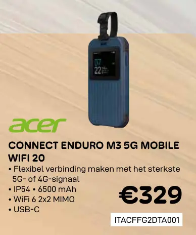 Aanbieding: Connect enduro m3 5g mobile wifi 20