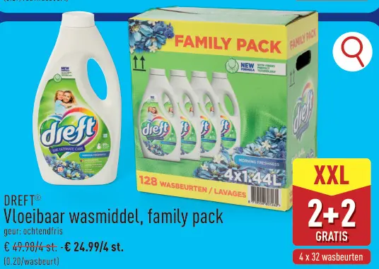 Aanbieding: DREFT Vloeibaar wasmiddel, family pack