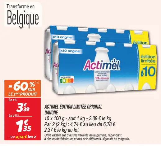 Offre: Actimel édition limitée original