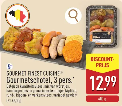 Promotie: Gourmetschotel, 3 pers.