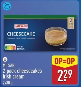 Aanbieding: 2-pack cheesecakes Irish cream