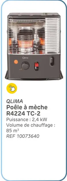Offre: Poêle à pétrole qlima r4224 stc-2