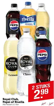 Aanbieding: Royal Club, Pepsi of Rivella