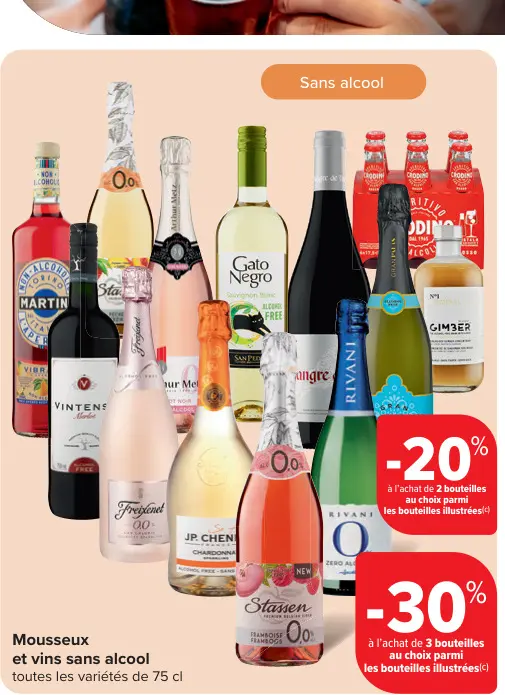 Offre: Mousseux et vins sans alcool