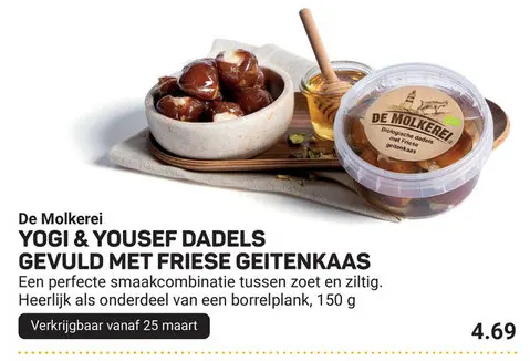 Aanbieding: Yogi & yousef dadels gevuld met friese geitenkaas