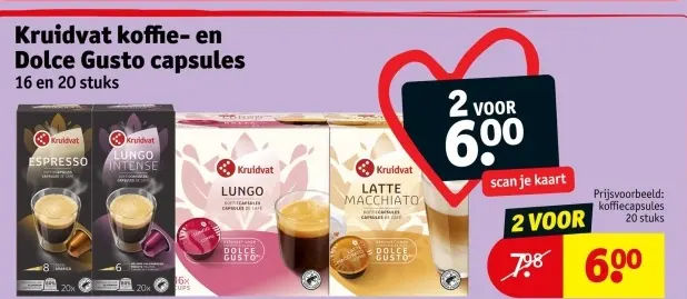 Aanbieding: Kruidvat koffie- en Dolce Gusto capsules
