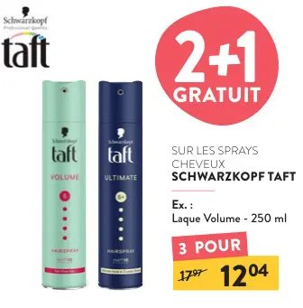 Offre: Sprays Cheveux