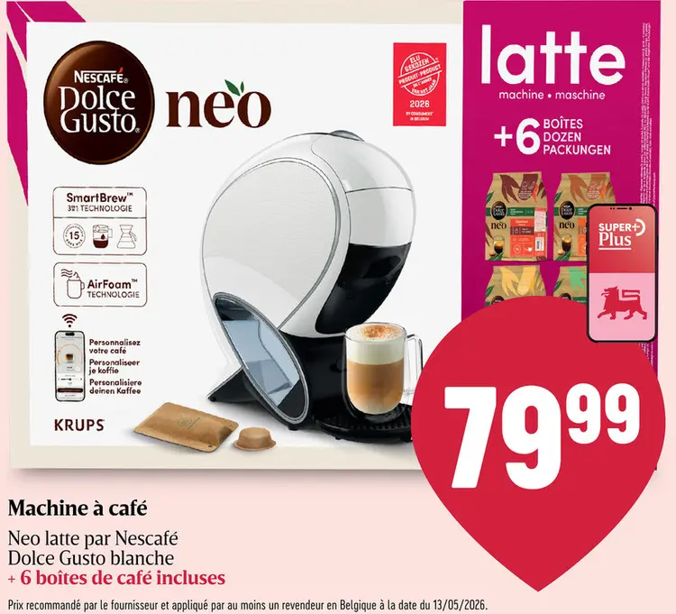 Offre: Neo latte par Nescafé Dolce Gusto blanche