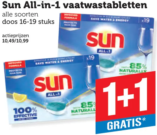 Aanbieding: Sun All-in-1 vaatwastabletten