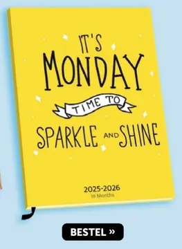 Aanbieding: It's Monday Time To Sparkle And Shine Agenda 2025-2026