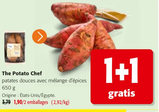 Offre: Patates douces avec mélange d'épices