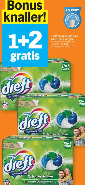 Promotie: Dreft the ultimate care 4-in-1 caps original