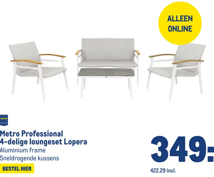 Aanbieding: 4-delige loungeset Lopera