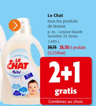 Offre: Lessive liquide Bébé