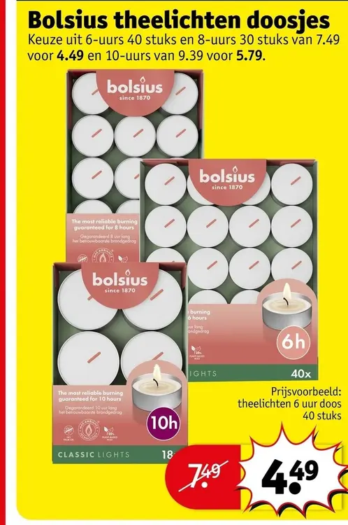 Promotie: Bolsius theelichten doosjes