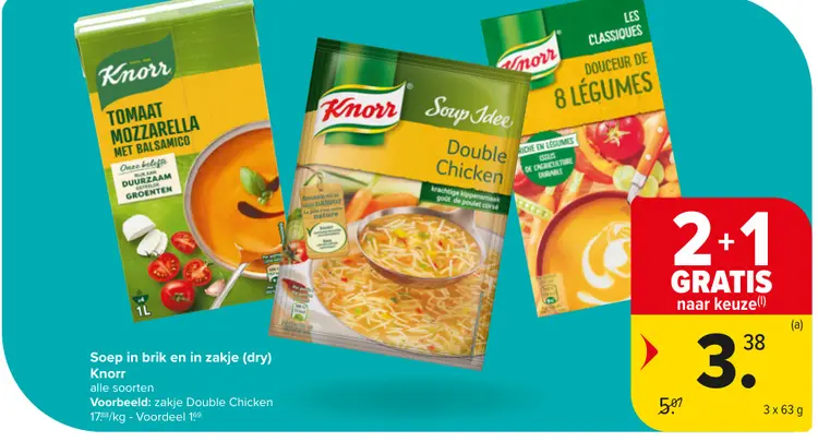 Promotie: Soep in brik en in zakje (dry)