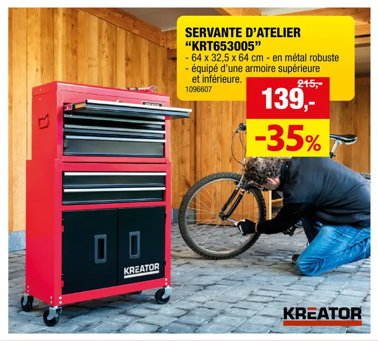 Offre: Kreator KRT653005 servante d'atelier