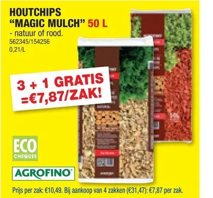 Promotie: Agrofino Color Decor houtchips 10-40 mm 50l natuur