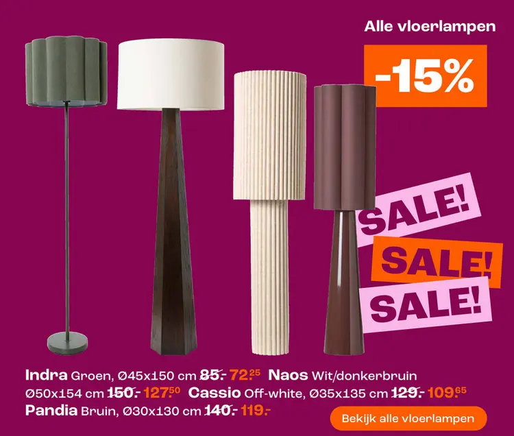 Aanbieding: Alle vloerlampen