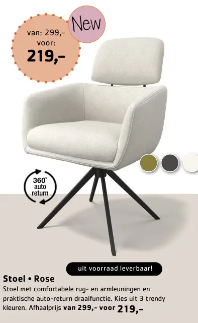 Promotie: Stoel - Rose