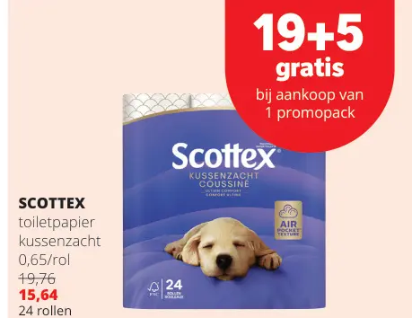 Promotie: toiletpapier kussenzacht