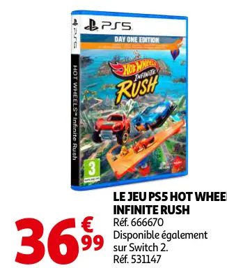 Offre: Jeu PS5 Hot Wheels Infinite Rush