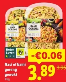 Aanbieding: Nasi of bami goreng gewokt