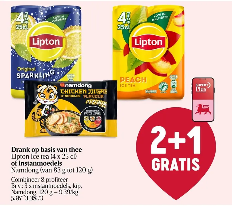 Promotie: Drank op basis van thee of instantnoedels
