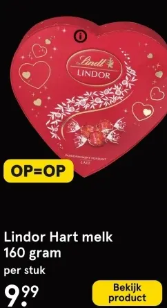 Aanbieding: Lindor Hart melk