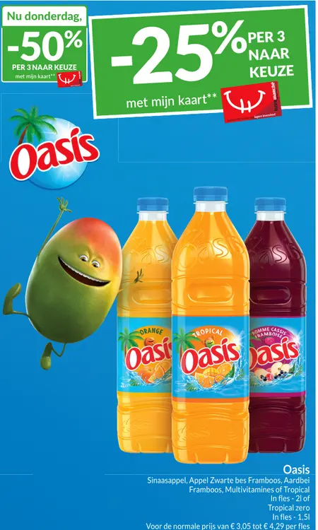 Promotie: Oasis Sinaasappel, Appel Zwarte bes Framboos