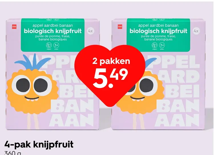 Promotie: biologisch knijpfruit