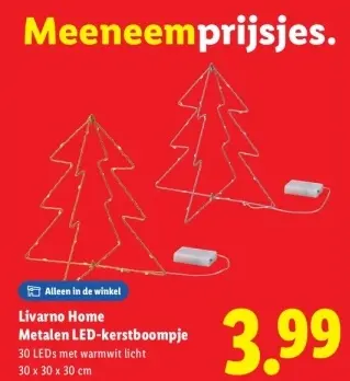 Aanbieding: Metalen LED-kerstboompje