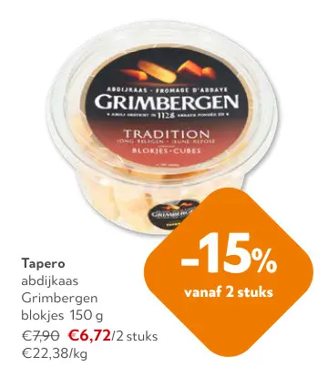 Promotie: Abdijkaas Grimbergen blokjes