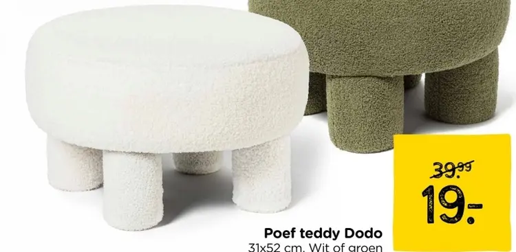 Aanbieding: Poef teddy Dodo