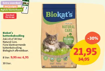 Aanbieding: Biokat's kattenbakvulling