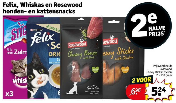 Aanbieding: honden- en kattensnacks