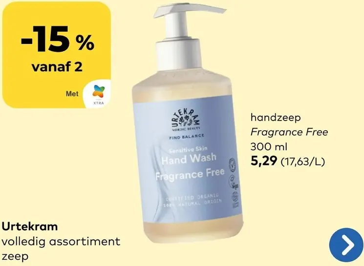 Promotie: Handzeep Fragrance Free