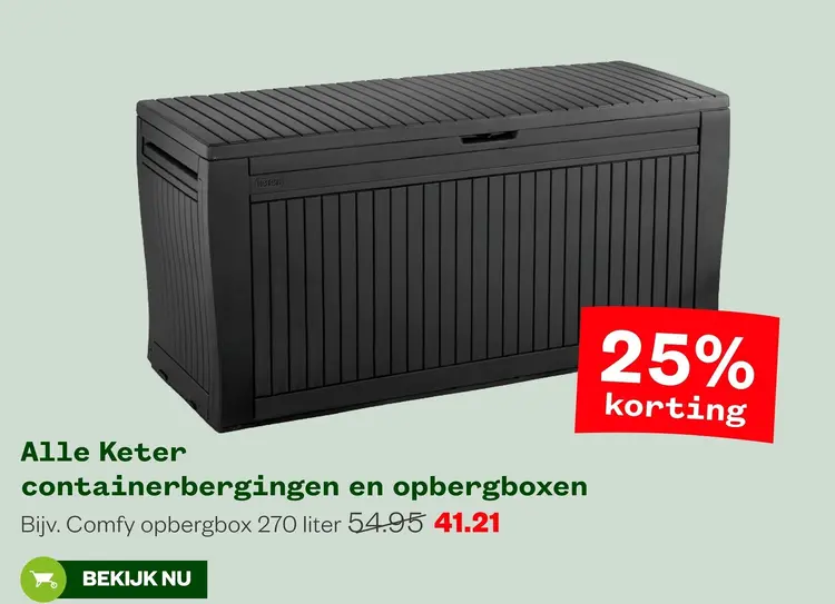 Aanbieding: Alle Keter containerbergingen en opbergboxen