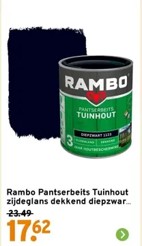 Aanbieding: Rambo Pantserbeits Tuinhout zijdeglans dekkend diepzwart